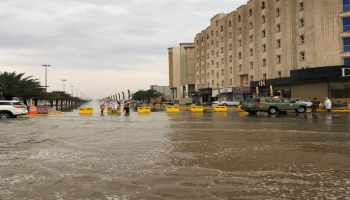 أمطار غزيرة في حفر الباطن قبل أيام