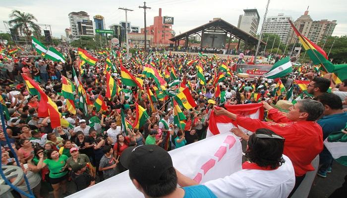 جانب من المظاهرات في بوليفيا
