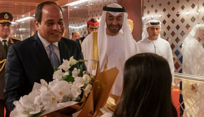 الشيخ محمد بن زايد آل نهيان والرئيس المصري عبدالفتاح السيسي