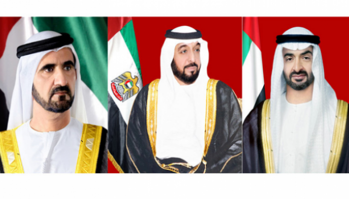 الشيخ خليفة بن زايد آل نهيان .الشيخ محمد بن راشد آل مكتوم .الشيخ محمد بن زايد آل نهيان