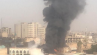 9 فرق إطفاء تكافح حريق وسط بغداد 