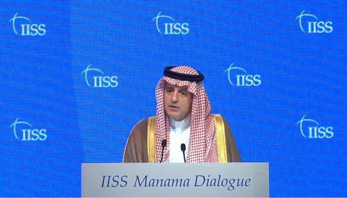 وزير الدولة السعودي للشؤون الخارجية عادل بن أحمد الجبير خلال كلمته