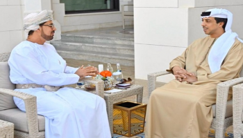 الشيخ منصور بن زايد آل نهيان يستقبل الدكتور خالد بن سعيد بن سالم