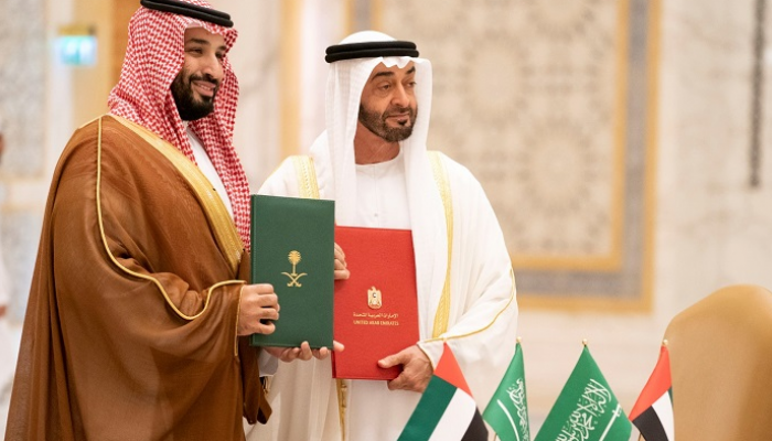 الشيخ محمد بن زايد آل نهيان والأمير محمد بن سلمان
