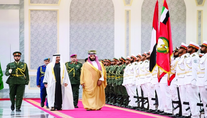 الشيخ محمد بن زايد آل نهيان والأمير محمد بن سلمان