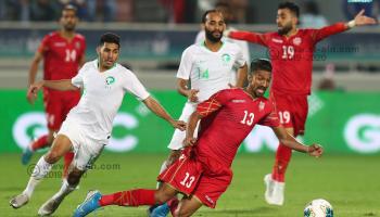 من مباراة السعودية والبحرين