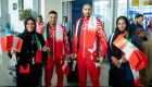 مطارات أبوظبي تستقبل البحرينيين بالأعلام والحلويات