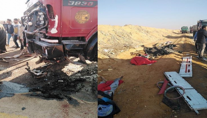 من موقع حادث التصادم