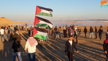 جانب من مسيرات العودة في الجمعة الـ85 