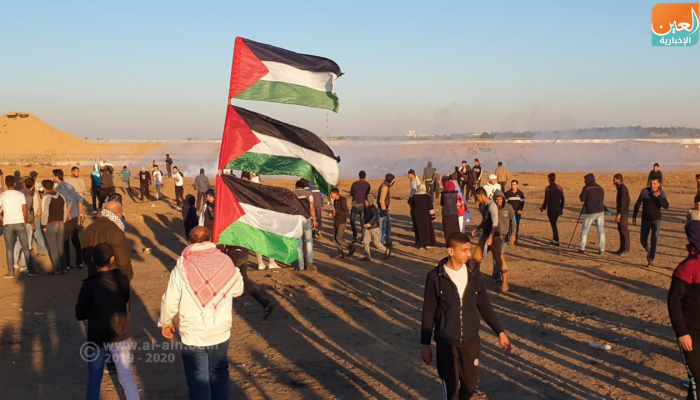 جانب من مسيرات العودة في الجمعة الـ85