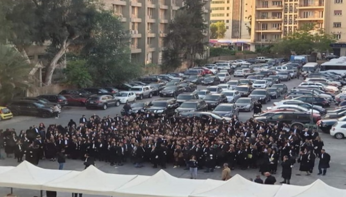 تجمع المحامين اللبنانيين قبل زيارة السجون 