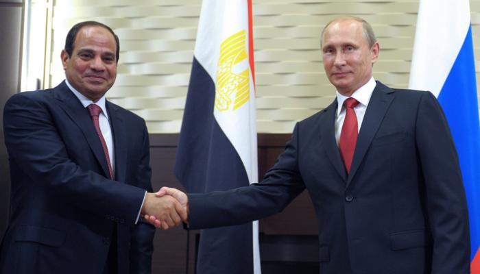   الرئيس المصري عبد الفتاح السيسي والرئيس الروسي فلاديمير بوتين