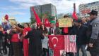 Tunus'taki Türk büyükelçiliği önünde Ankara'nın Libya işlerine müdahalesi protesto edildi