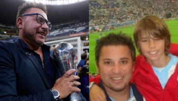 أنطونيو محمد مع نجله المتوفى