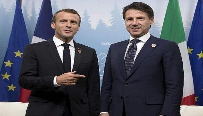 رئيس الوزراء الإيطالي والرئيس الفرنسي