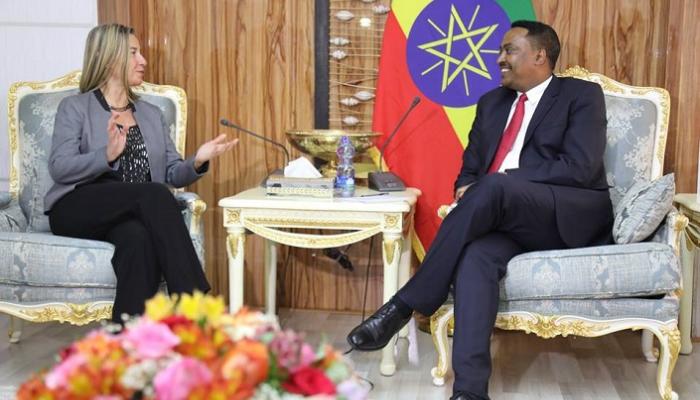 موجيريني ووزير الخارجية الإثيوبي