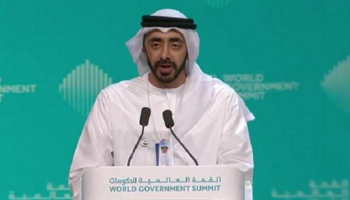 الشيخ عبدالله بن زايد آل نهيان خلال كلمته