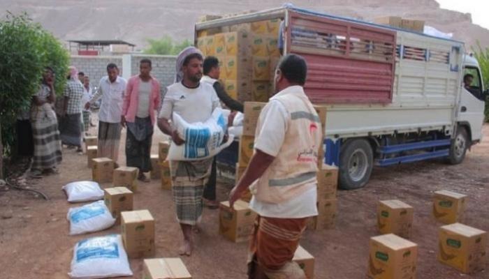 مساعدات الهلال الأحمر الإماراتي في اليمن - صورة أرشيفية