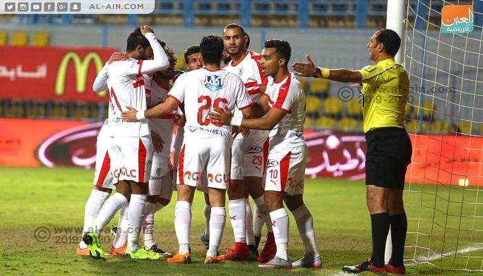لاعبو الزمالك في مباراة إنبي