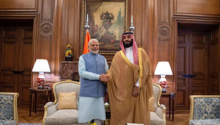 الأمير محمد بن سلمان مع رئيس الوزراء الهندي ناريندرا مودي (أرشيفية)