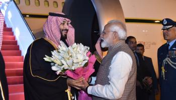 ولي العهد السعودي الأمير محمد بن سلمان  ناريندرا مودي رئيس الوزراء الهندي