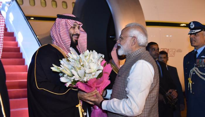 ولي العهد السعودي الأمير محمد بن سلمان ناريندرا مودي رئيس الوزراء الهندي