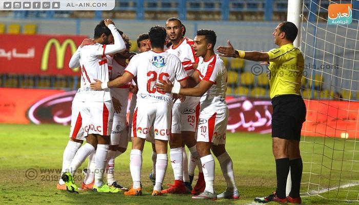 لاعبو الزمالك في مباراة إنبي