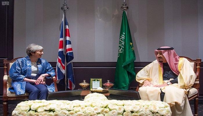 العاهل السعودي ورئيس وزراء بريطانيا