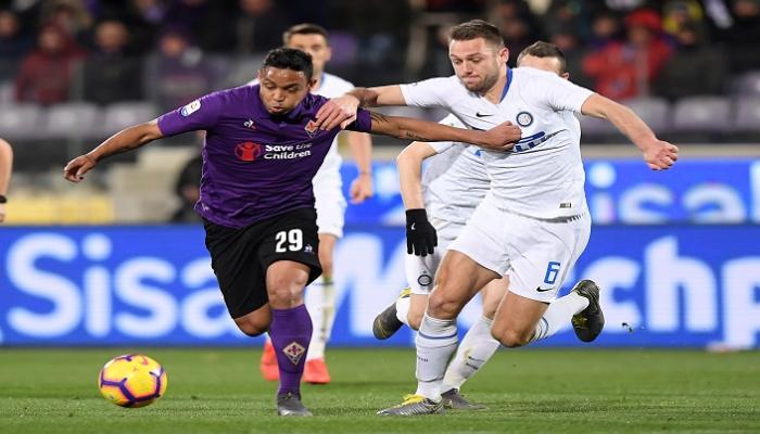 من مباراة فيورنتينا وإنتر ميلان