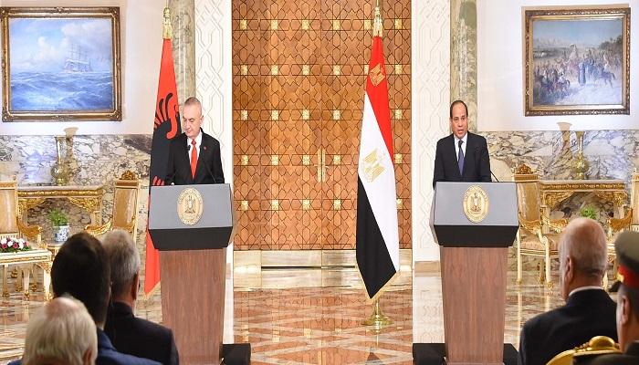 المؤتمر الصحفي المشترك بين الرئيس المصري ونظيره الألباني