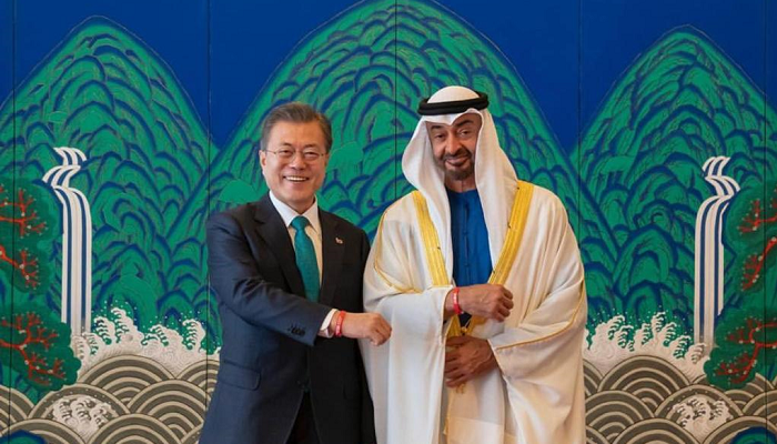 الشيخ محمد بن زايد آل نهيان ورئيس كوريا الجنوبية