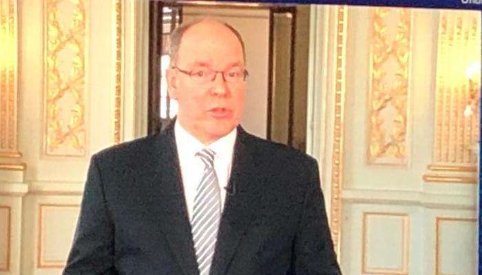 ألبيرت الثاني أمير موناكو خلال كلمته المسجلة في قمة المحيطات