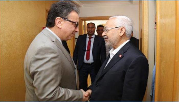 لقاء سابق بين راشد الغنوشي وحافظ السبسي- أرشيفية