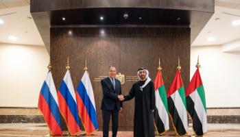 الشيخ عبدالله بن زايد آل نهيان وسيرجي لافروف