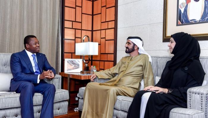 الشيخ محمد بن راشد آل مكتوم مع رئيس توجو