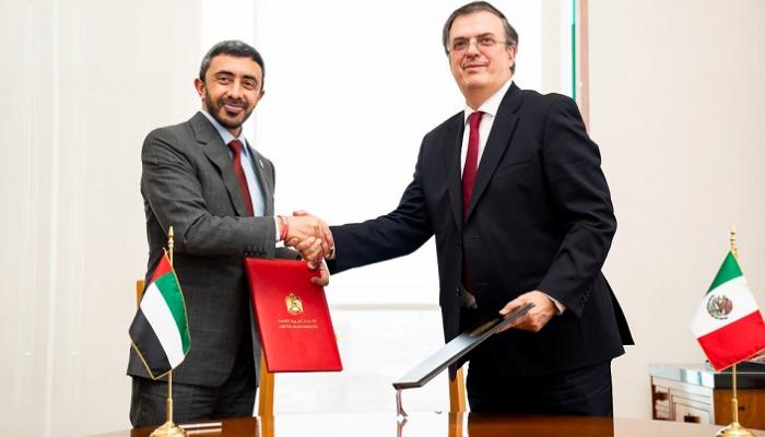 الشيخ عبدالله بن زايد ووزير العلاقات الخارجية المكسيكي