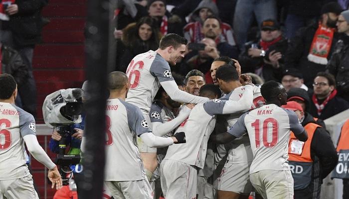 احتفال لاعبي ليفربول