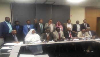 جانب من المؤتمر الصحفي لقوى نداء السودان
