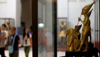 مقتنيات الملك توت عنخ آمون بالمتحف المصري - أرشيفية