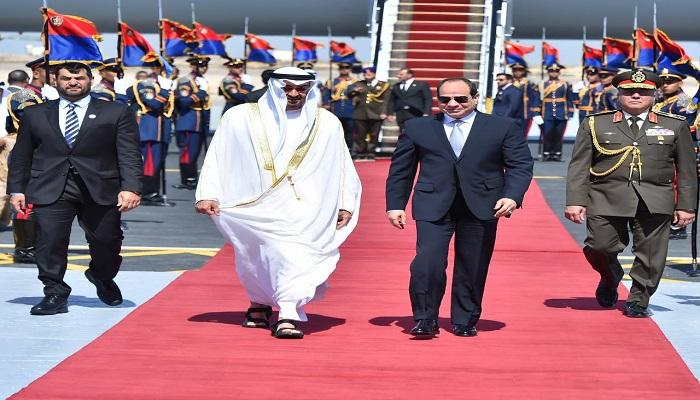 الشيخ محمد بن زايد يلتقي الرئيس السيسي