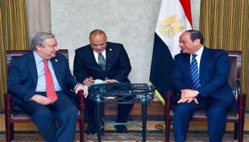 السيسي وجوتيريس- أرشيفية