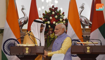 الشيخ محمد بن زايد آل نهيان ورئيس الوزراء الهندي ناريندرا مودي