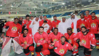 الإمارات تتصدر تصفيات كأس العالم لهوكي الجليد بأبوظبي