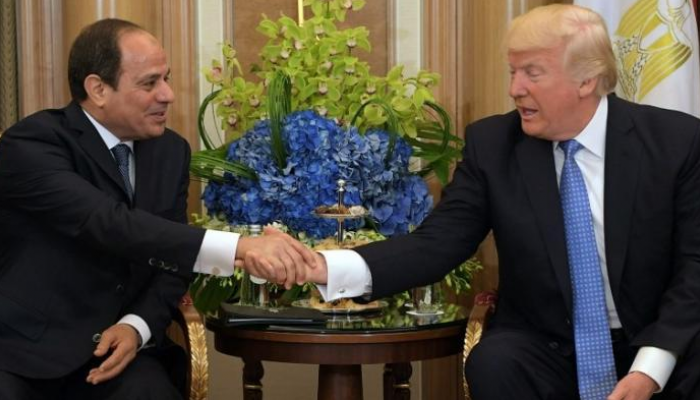 الرئيس المصري عبدالفتاح السيسي ونظيره الأمريكي دونالد ترامب