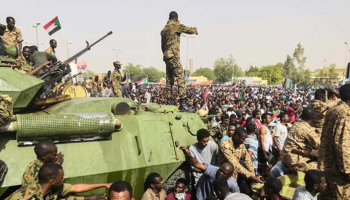 قوات من الجيش السوداني داخل ساحة الاعتصام- أرشيفية