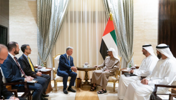 الشيخ محمد بن زايد آل نهيان خلال استقباله روبرت أوبراين 
