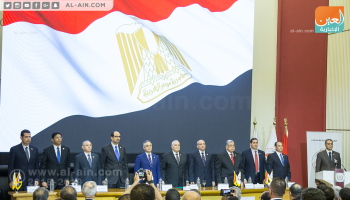 جانب من مؤتمر الهيئة الوطنية للانتخابات المصرية