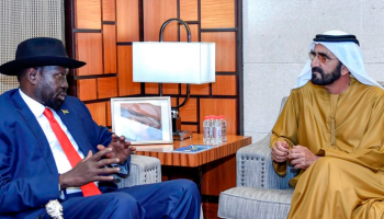  الشيخ محمد بن راشد آل مكتوم ورئيس جنوب السودان سلفاكير ميارديت 