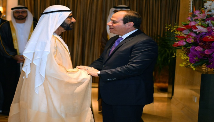 الرئيس المصري عبدالفتاح السيسي والشيخ محمد بن راشد