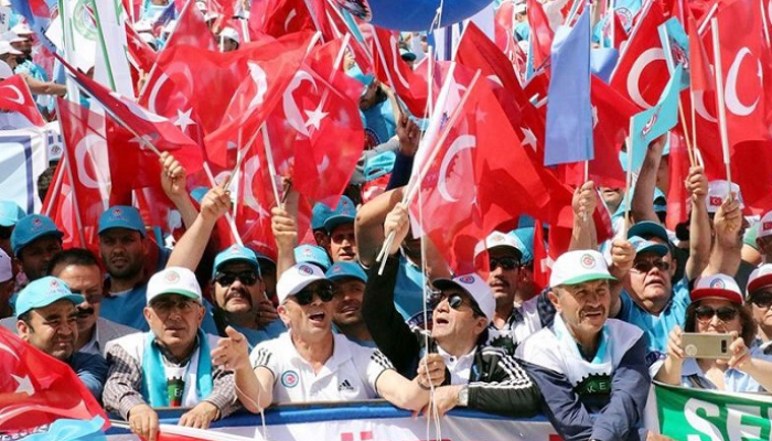 مظاهرات العمال في تركيا ضد سياسات أردوغان